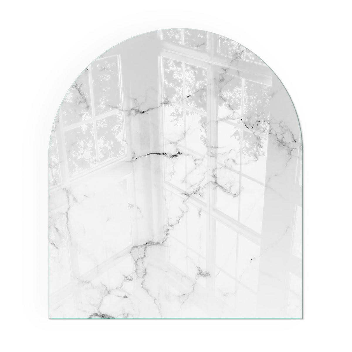 GLASPLATTE für Kamin 80x70 cm - Weiß, Glas (80/70/0.4cm) - TULUP