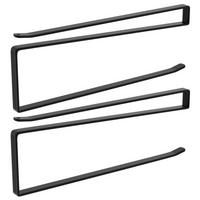 PAPIERROLLENHALTER (2-tlg. Set) - Schwarz, Metall (1.1/10/26cm) - Intirilife