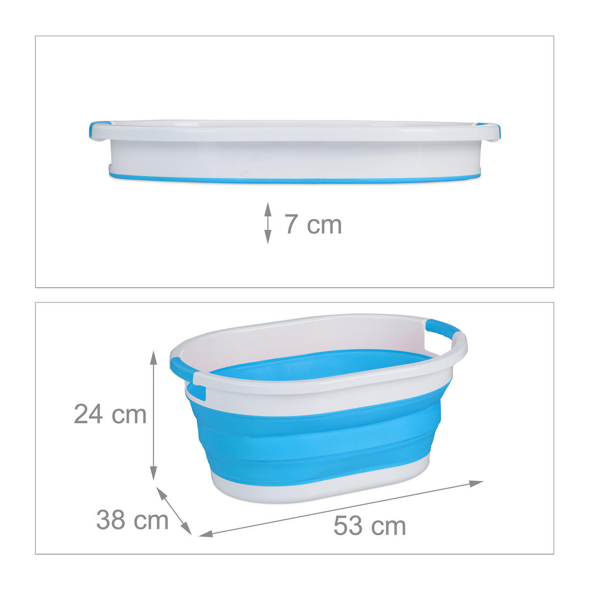 WÄSCHEKORB - Multicolor, Kunststoff (53/24/38cm) - Relaxdays