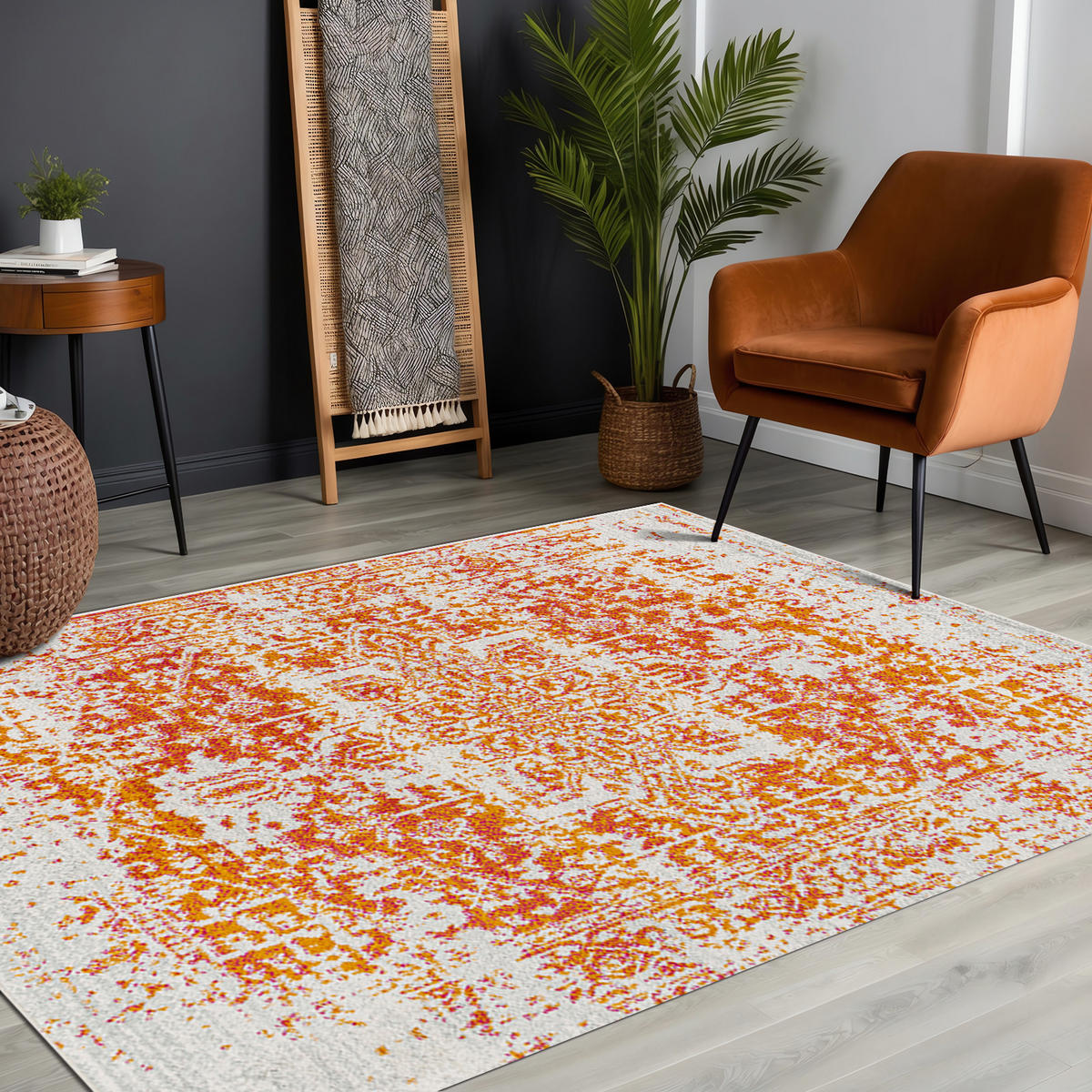 VINTAGE-TEPPICH 160/220 cm Orange - Orange, Naturmaterialien/Textil (160/220cm) - LIVABLISS