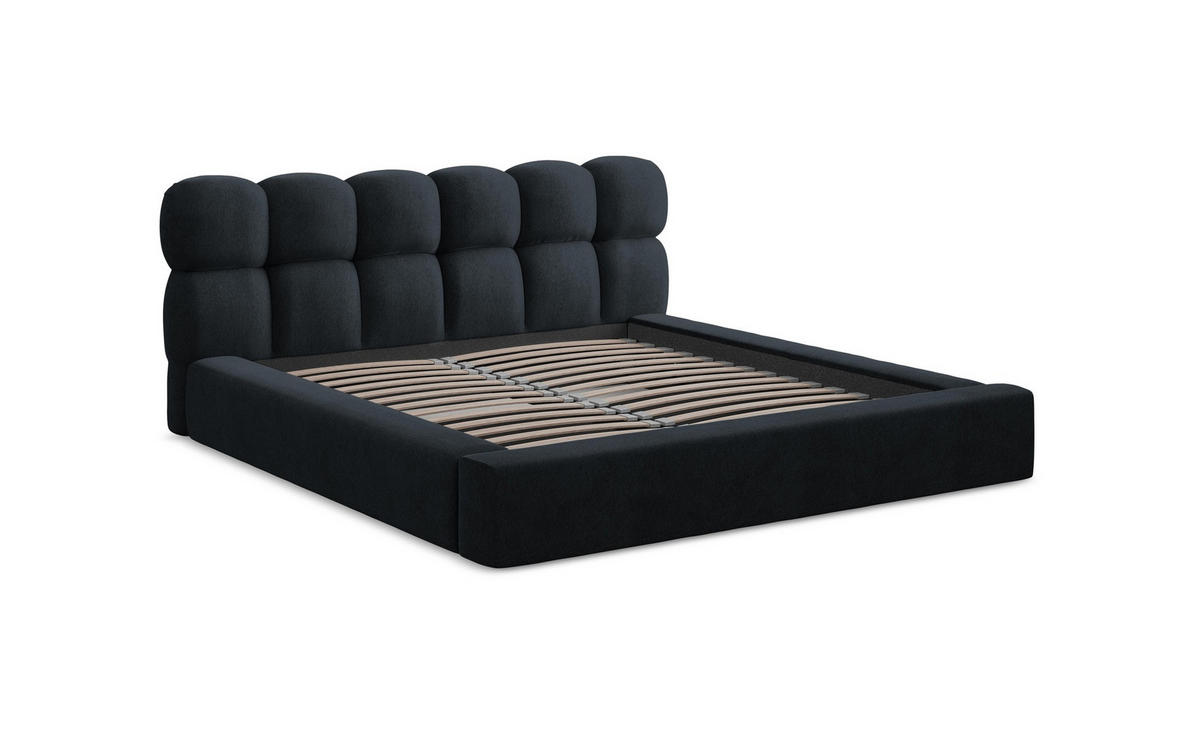 SESSEL Samt Stoff Blau - Blau/Schwarz, Kunststoff/Textil (96/70/95cm) - Makamii