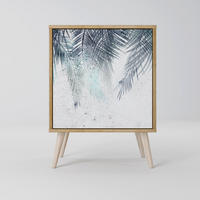 SIDEBOARD PALM VEIL, Eichefarben, 57,5x42x77,5 cm, Schräge Buchenholzfüße - Eichefarben/Buchefarben, Holzwerkstoff/Buchenholz (57.5/77.5/42cm) - SpaceRebels