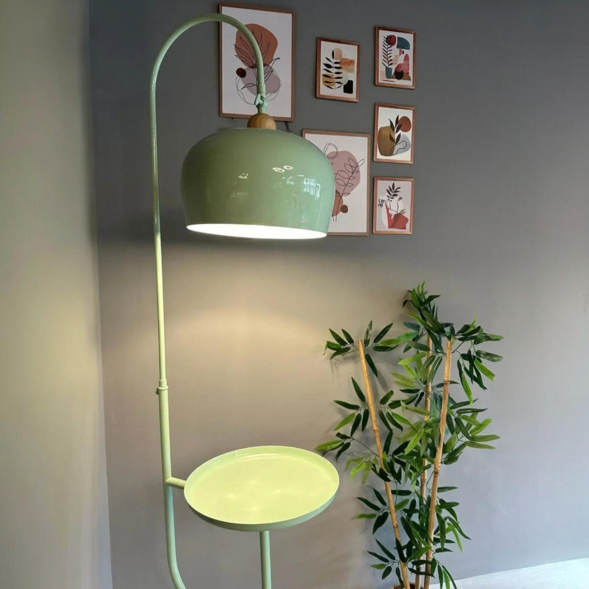 STEHLEUCHTE Cember 170 Cm - Mintgrün, Metall (37/37/170cm) - Bamyum