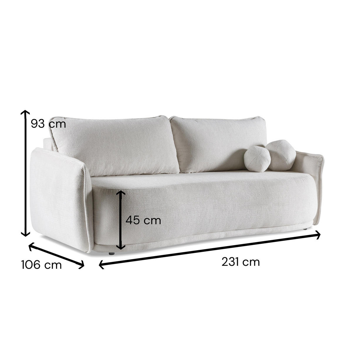 SOFA Perugia Dunkelgrün, mit Schlaffunktion - Dunkelgrün, Holzwerkstoff/Textil (231/93/106cm) - Bettso