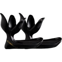 EIERBECHER Set 2 tlg. schwarz - Multicolor/Schwarz, Keramik (7/9/12cm) - Luigi Colani Porzellan