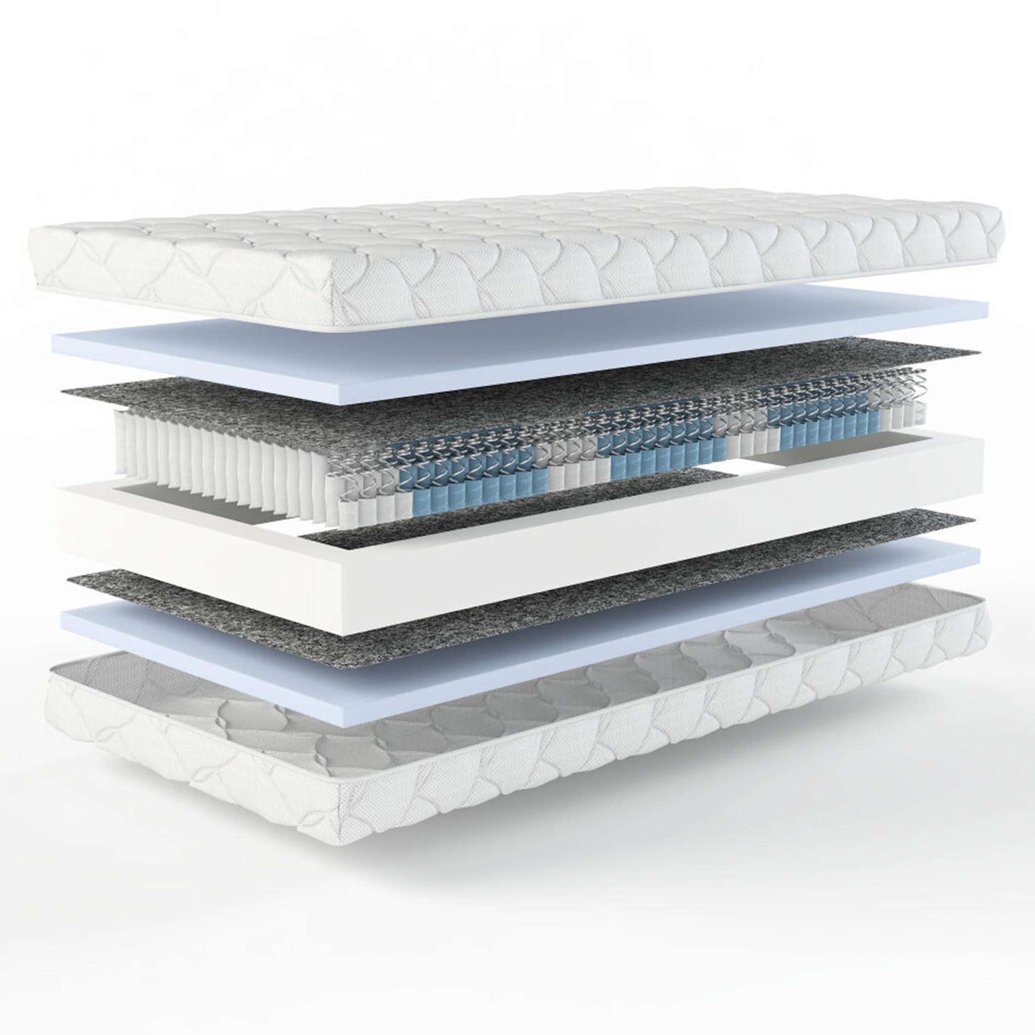 Thumbnail - Hn8 Schlafsysteme Taschenfederkern-Matratze, Weiß, Textil, H4, 90x190 cm, Schlafzimmer, Matratzen Shop, Matratzen, Tasch...