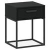 NACHTTISCH RECTUS Nachtschrank, Modern - Schwarz, Holzwerkstoff (40/52/39cm) - KONSIMO®