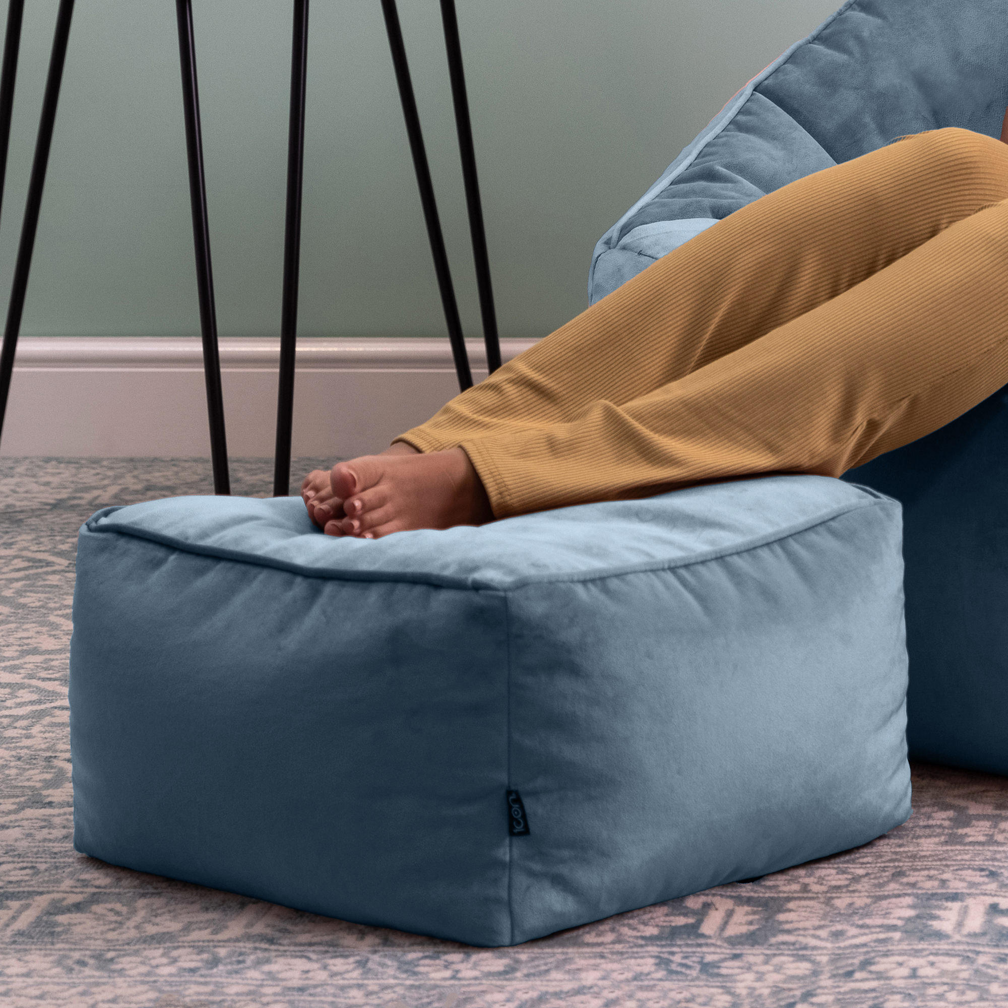 SITZPOUF Amara - Hellblau, Kunststoff (40/24/24cm) - icon