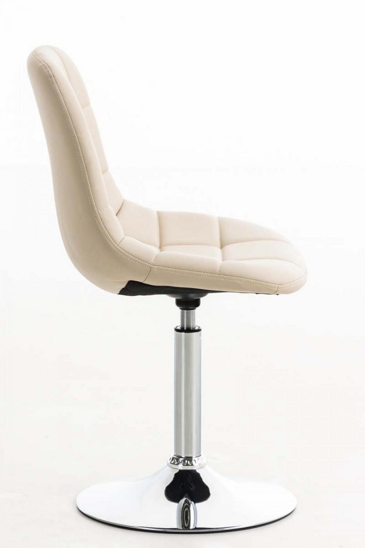 DREHSTUHL Lederlook creme - Creme, Textil/Metall (48/84/52cm) - CLP