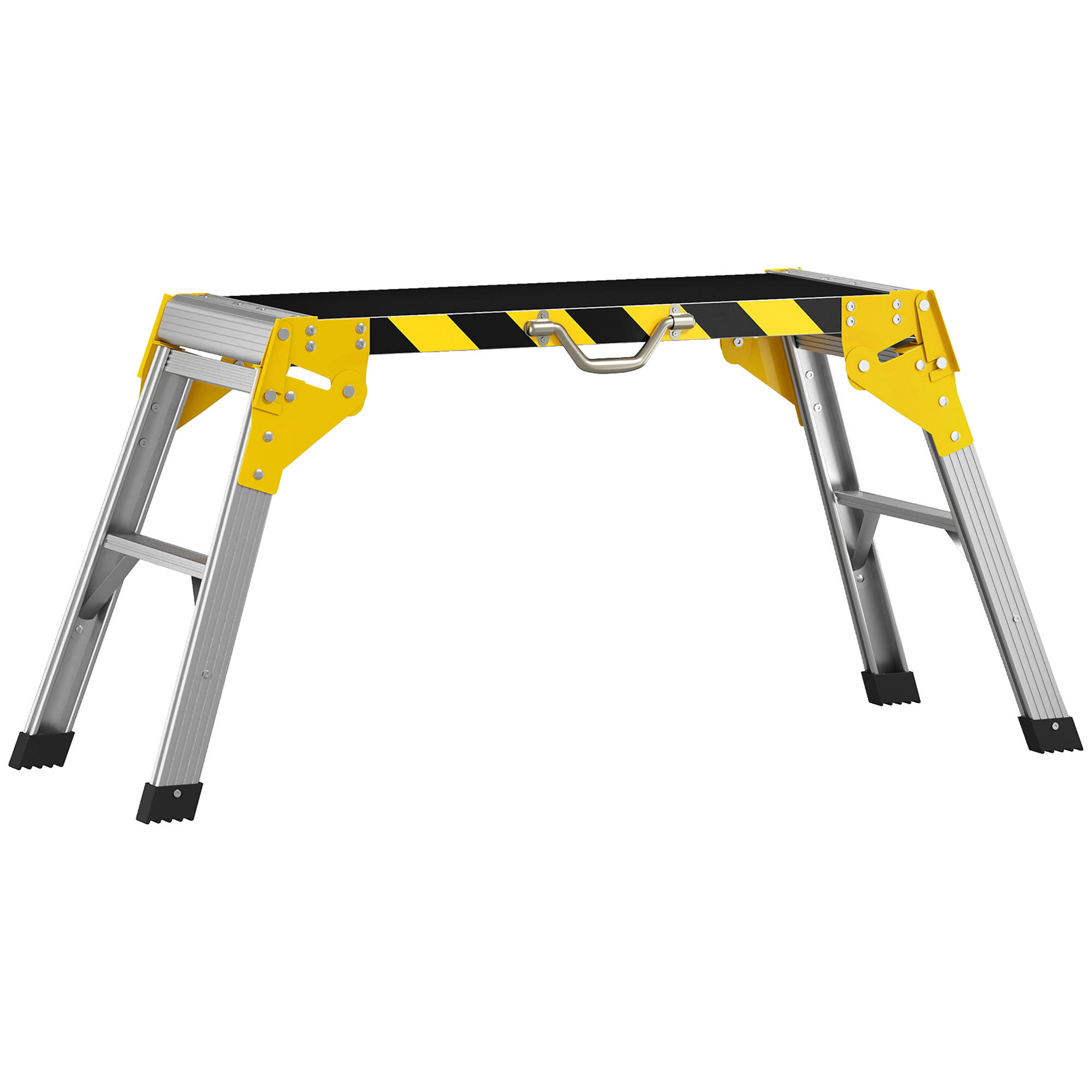 WERKBANK Aluminiumlegierung Schwarz - Schwarz, Metall (32/50/110cm) - HOMCOM