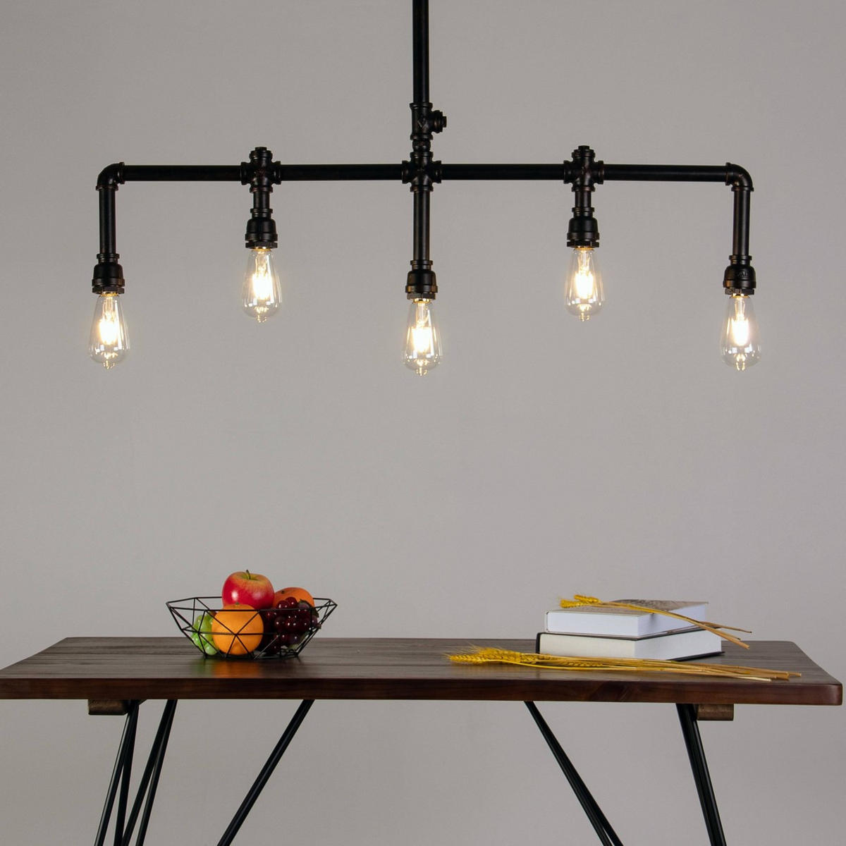 HÄNGELEUCHTE Luigi, Braun, 98cm - Braun, Metall (98/98/90cm) - KOSILUM