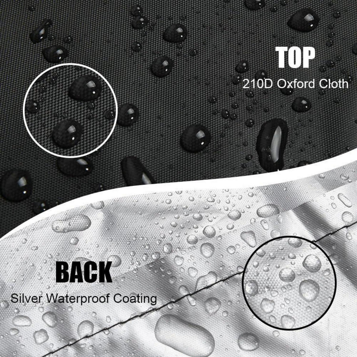 AUFSITZRASENMÄHER Abdeckung Wasserdicht 264 x 100 x 130 cm - Schwarz, Textil (130/100/264cm)