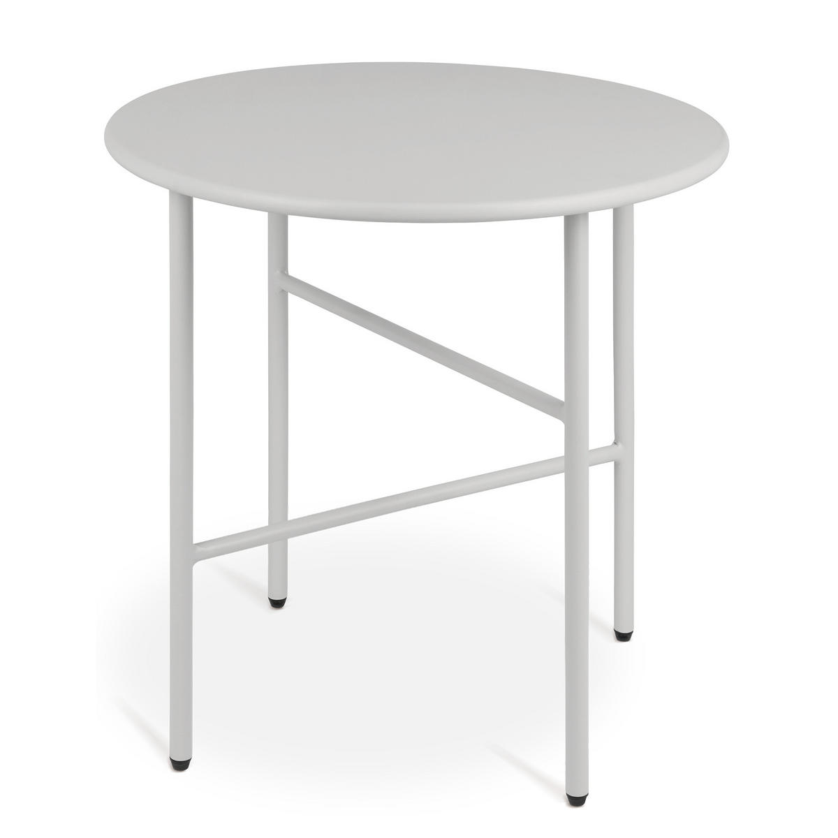 BEISTELLTISCH Finn Ø 44/46 cm Hellgrau - Hellgrau, Metall (44/44/46cm) - BoMoe