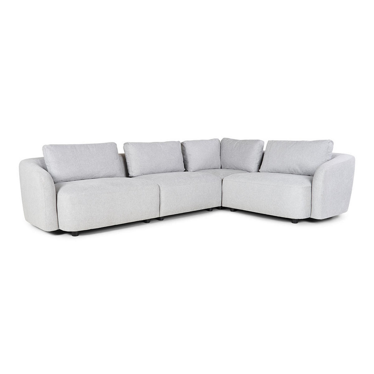 ECKSOFA Bergen Stoff Hellgrau - Hellgrau, Textil (205/297cm) - ebuy24
