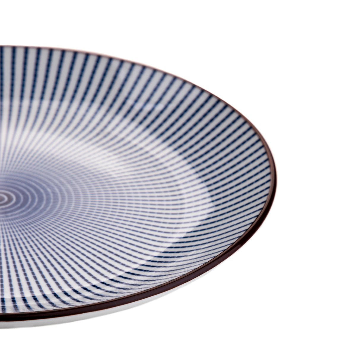 DESSERTTELLER Navia dunkelblau mit braunem Rand 19 cm 6er-Set - Dunkelblau, Keramik (19cm) - Homla