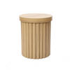 BEISTELLTISCH Modern mit zylindrischem Fuß, Holz | Ø40 x H50 cm - Eichefarben, Holz (40/40/50cm)