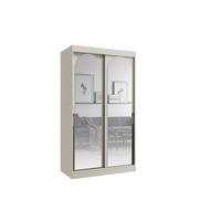 SCHIEBETÜRENSCHRANK MOSSA 120 / 215 / 65 cm in Kaschmir / Schwarz - Kaschmir/Schwarz, Holzwerkstoff (120/215/65cm) - Deine Möbel 24