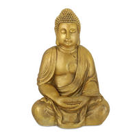 BUDDHA-FIGUR - Goldfarben, Kunststoff (45/70/35cm) - Relaxdays