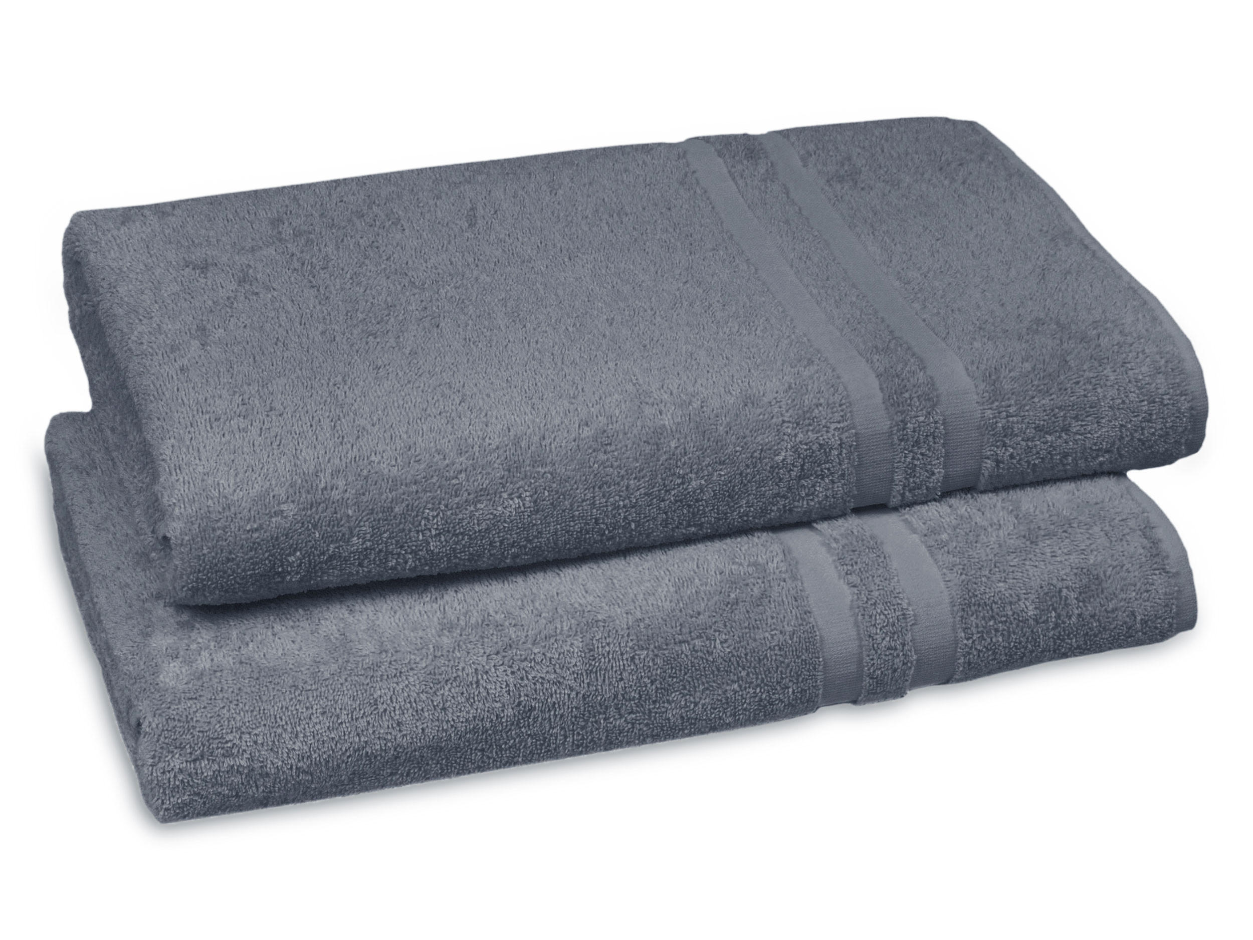 SAUNATUCH, 2er-Set, 70x180 cm, 100% Baumwolle, Grau - Grau, Textil (70/180cm) - Zollner