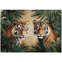 FOTOTAPETE Tiger Tiere Braun 368x254 cm - Multicolor, Papier (368/254cm) - Wallarena