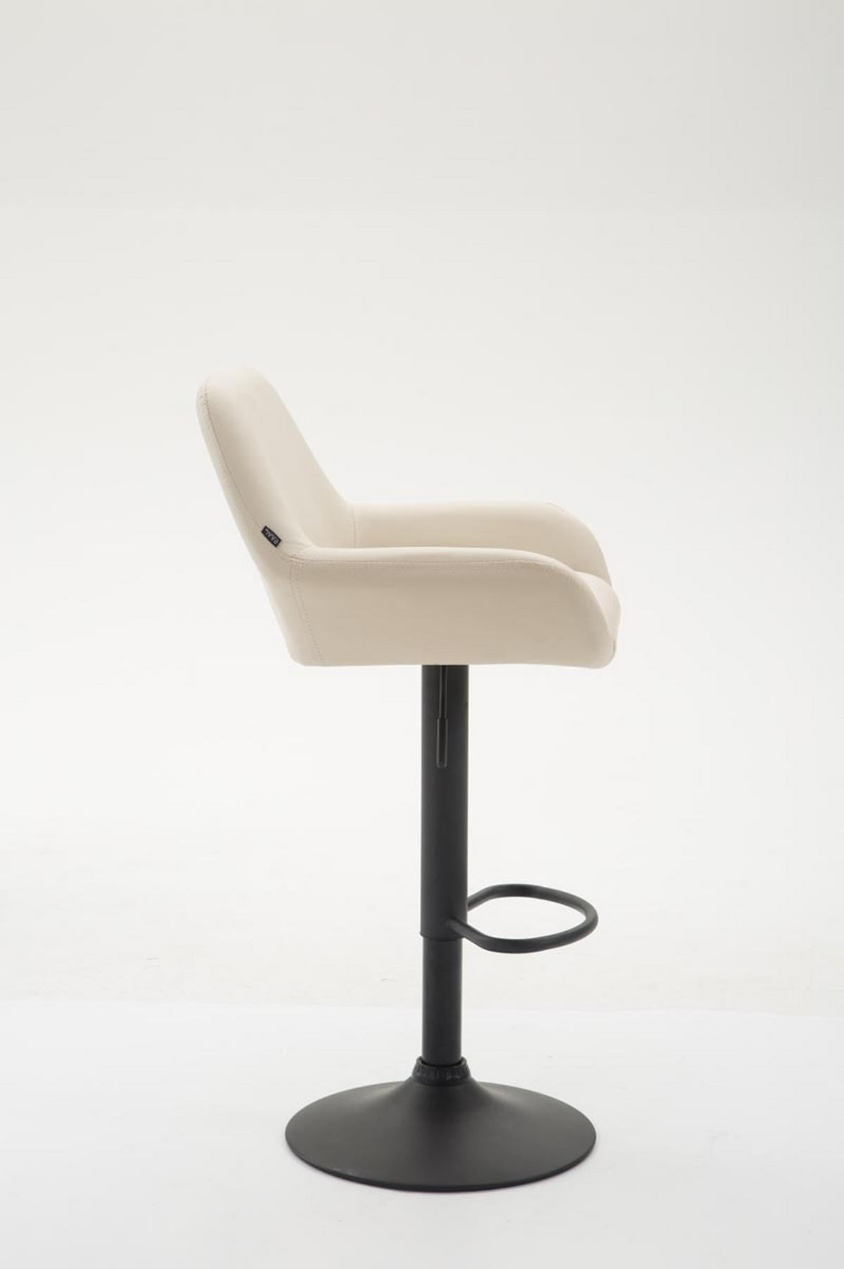 BARHOCKER Braga Kunstleder 89-109x51x52 cm creme - Creme, Leder (51/89/52cm) - furnicato