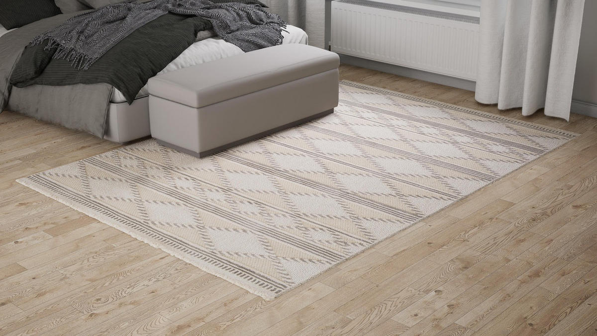 STRUKTURTEPPICH Indigo Creme/Beige 160x230 cm - Multicolor, Textil (160/230cm) - Vercai Rugs