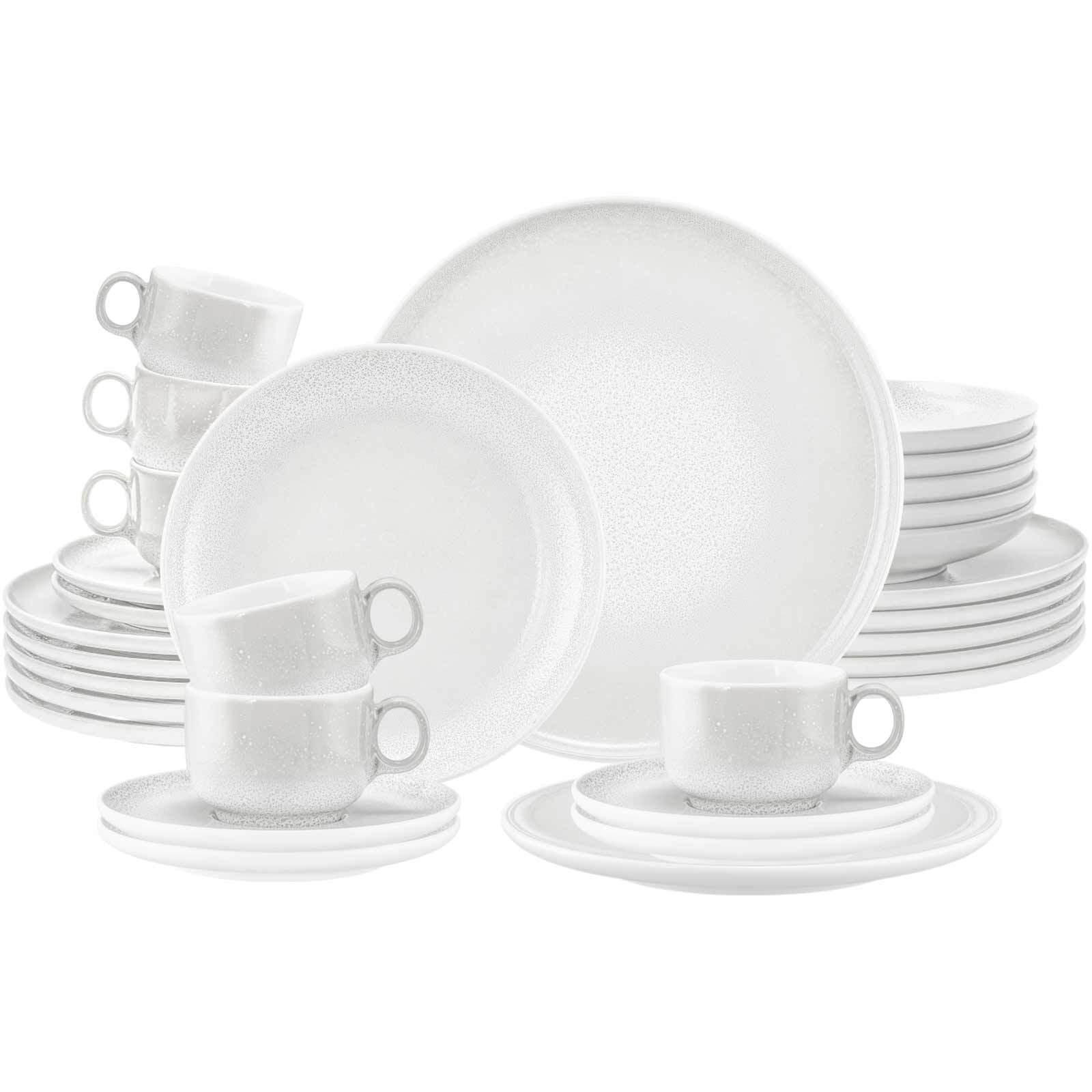 KOMBISERVICE Sento Home Aura white 30er Set - Weiß, Keramik (1/1/1cm) - Seltmann Weiden