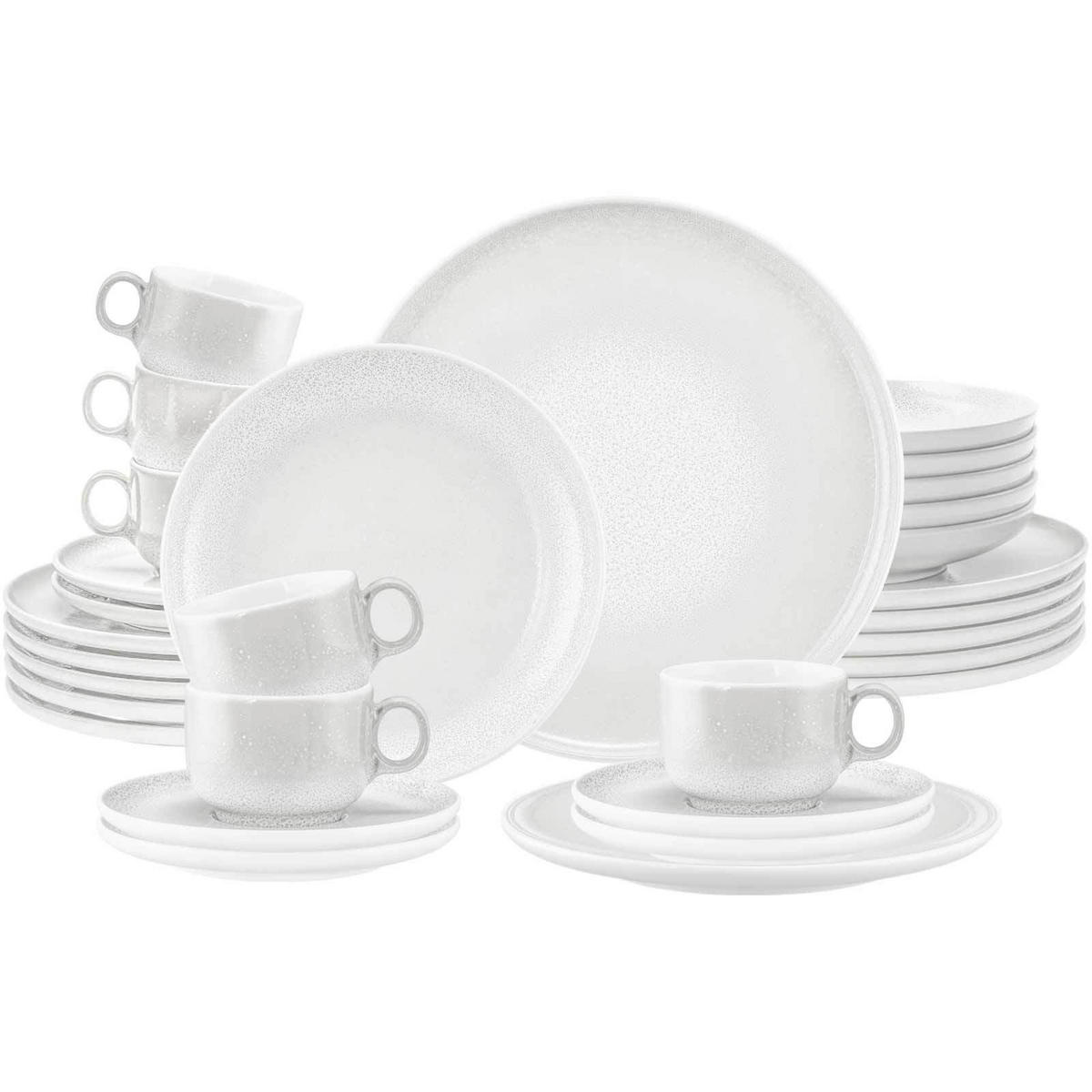 KOMBISERVICE Sento Home Aura white 30er Set - Weiß, Keramik (1/1/1cm) - Seltmann Weiden