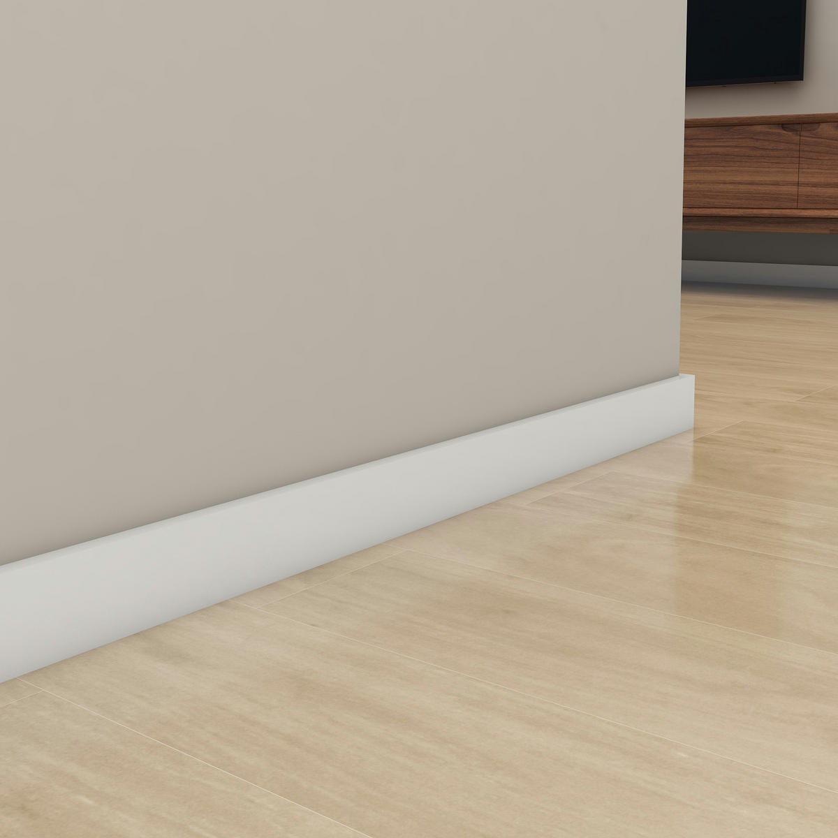 SOCKELLEISTEN-SET 8 TLG. Coevorden - Weiß, Kunststoff (195/9/1.2cm) - [neu.haus]