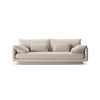 SOFA Torino aus strukturiertem Stoff leichtes beige 3 Sitzplätze - Creme, Textil (103/83/220cm) - Micadoni