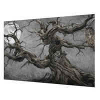 FOTOTAPETE 152x104 cm - Geheimnisvolle Eule - Grau, Textil (152/104cm) - Wallfluent