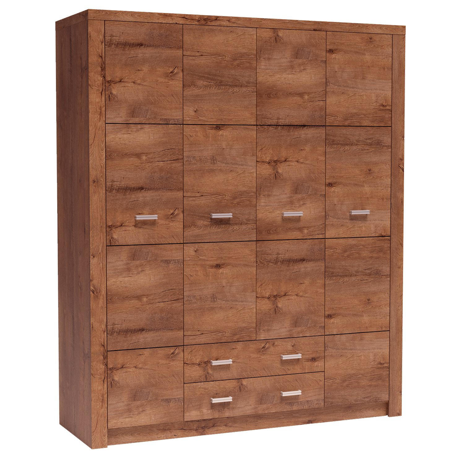 Masseno Drehtürenschrank Braun 178x214x58 cm