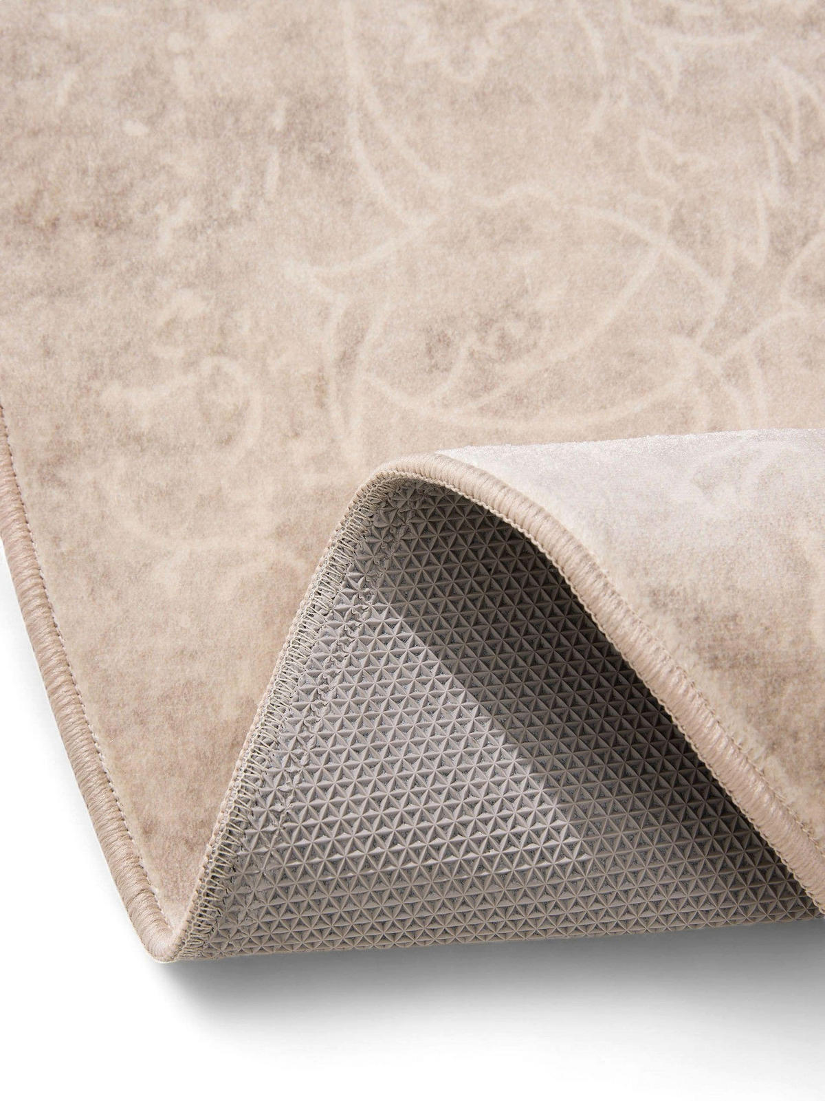 VINTAGE-TEPPICH Miray waschbar ø 160 cm rund - Beige/Creme, Kunststoff (160/160cm) - benuta Nest