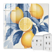 SCHLÜSSELBOX Weiß 30x30 cm – Türöffnung nach rechts - Lemon Charm - Gelb, Metall (30/30/5cm) - TULUP