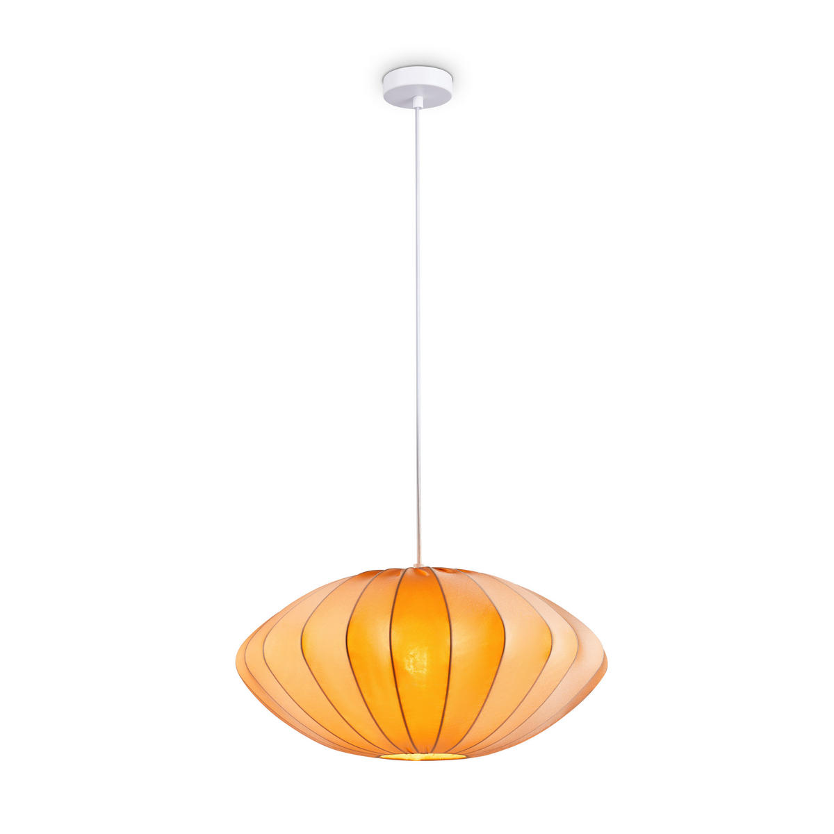 PENDELLEUCHTE Hugo Pd1 Bella - Beige/Weiß, Metall (50/50/25cm) - Paco Home