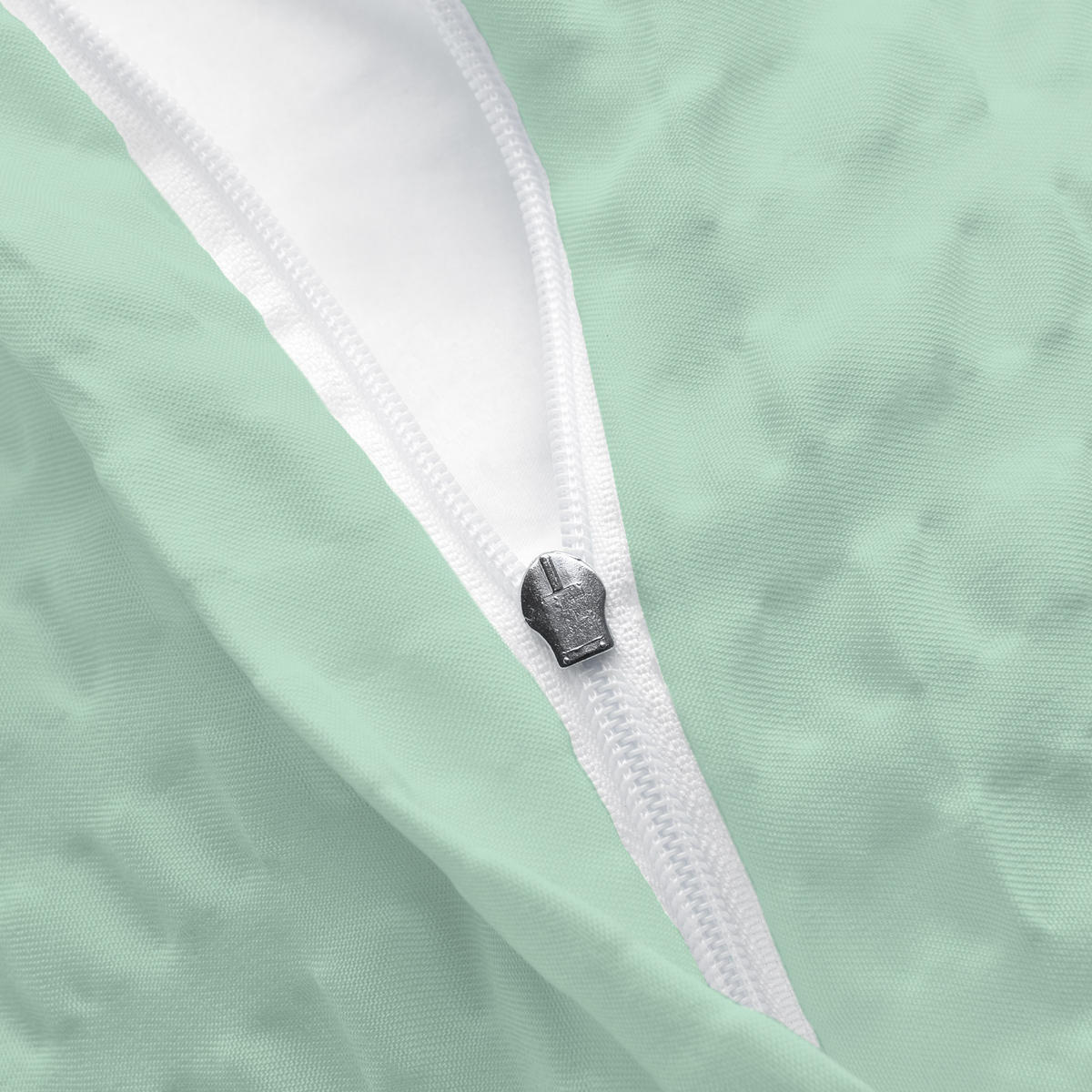 BETTWÄSCHE Meline 135/200 cm + Kissenbezug 40/80 cm Salbei Seersucker 2er - Salbeigrün, Textil (40/80cm) - Beautissu 