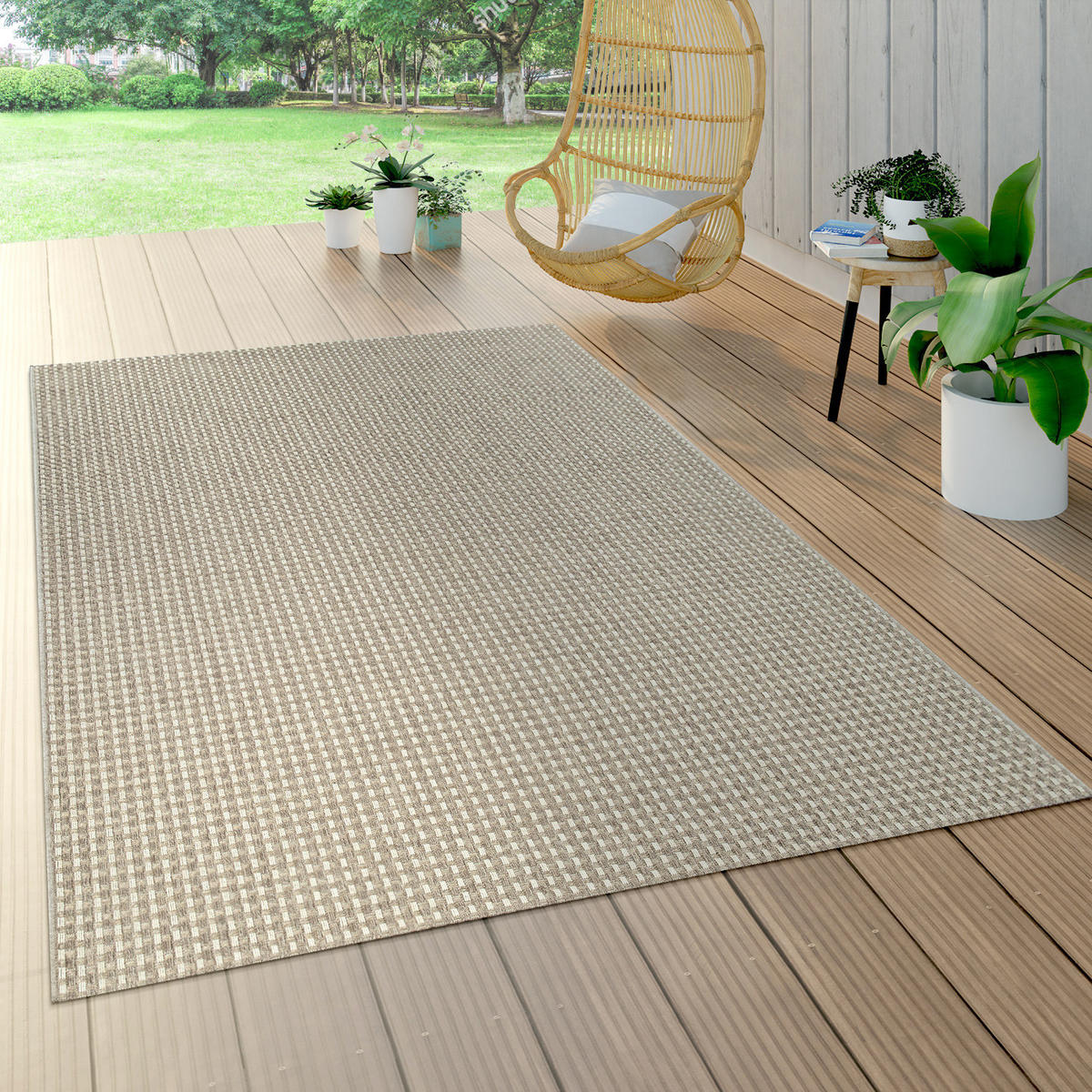 OUTDOORTEPPICH 120/170 cm Waregem 622 - Creme, Textil (120/170cm) - Paco Home