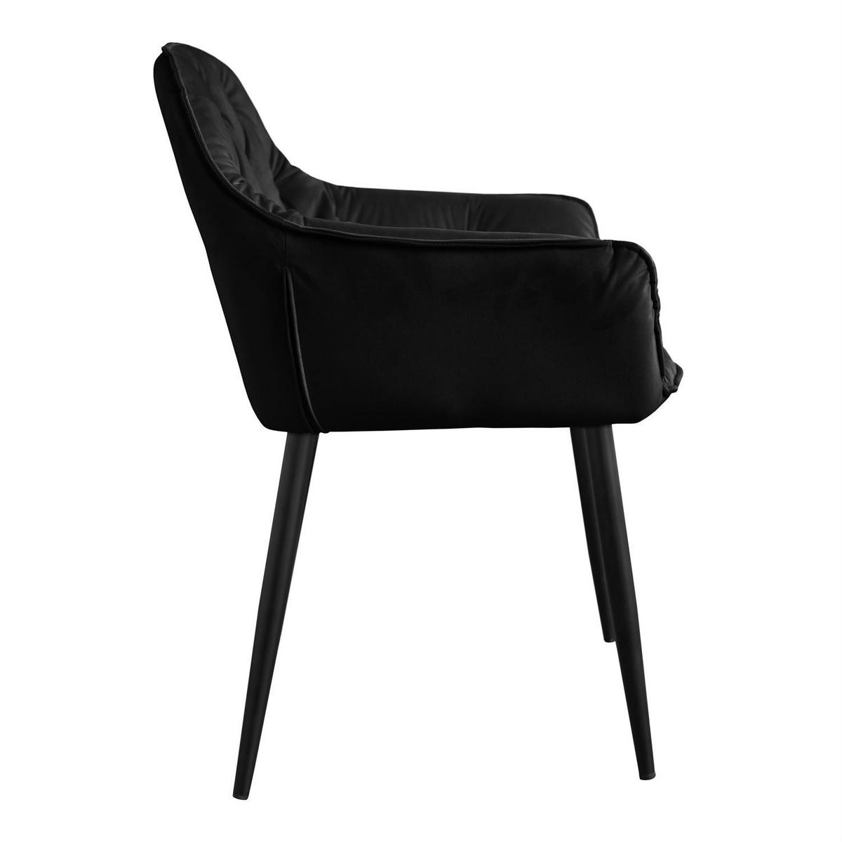 ARMLEHNENSTUHL TOKIO - Schwarz, Textil (60/96/46cm) - Lookway