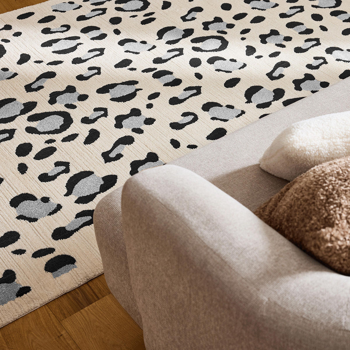 TEPPICH mit Leopardenmuster 160/230 cm Leovah Creme - Creme, Textil (160/230cm) - Nazar Rugs
