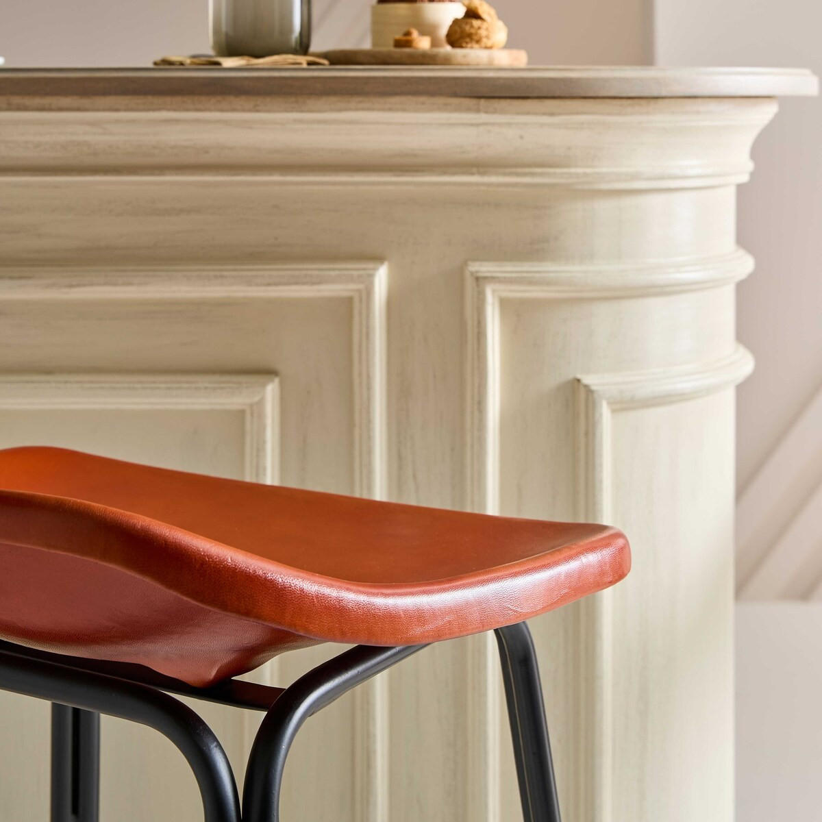 BARHOCKER aus Leder - rockie 46/43/82 cm - Braun, Leder (43/82/46cm) - Signature