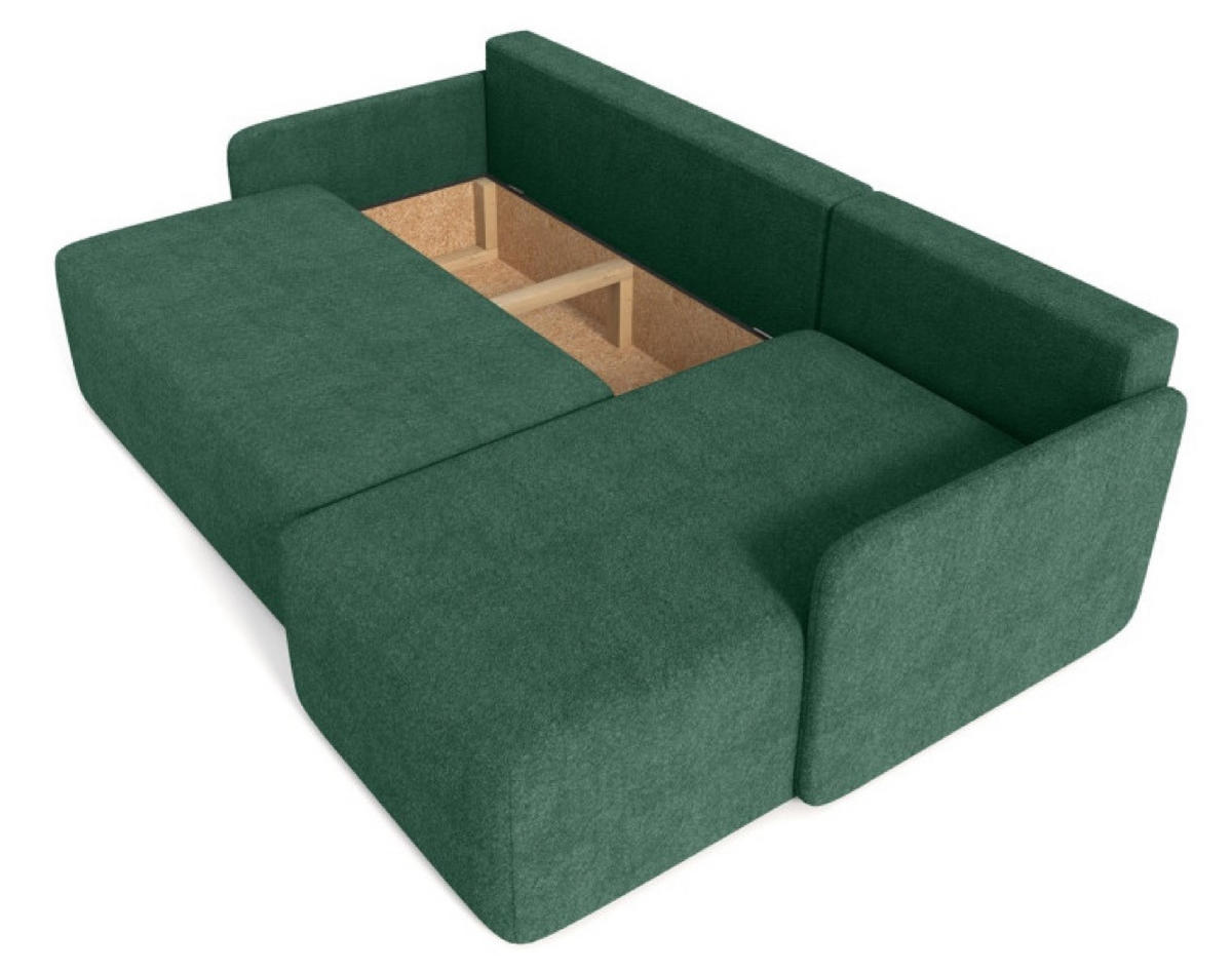 ECKSOFA Grün BLUMEN Boucle Rechts - Grün, Textil (212/142cm) - Sepro Meble