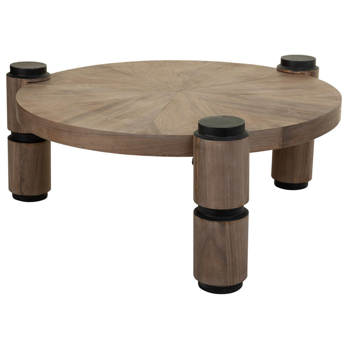 COUCHTISCH aus Holz und Metall D110x46 cm - Braun, Holz (110/110/46cm) - Wanderlust