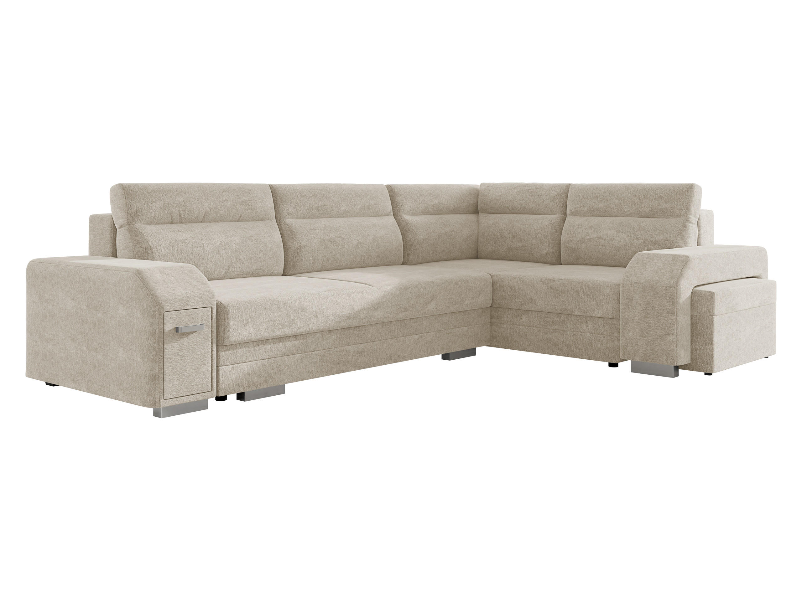 ECKSOFA Alvares, Seite: Rechts - Naturfarben, Holz/Kunststoff (305/205cm) - MIRJAN24