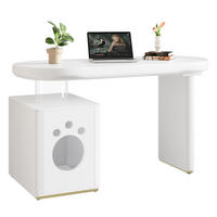 SCHREIBTISCH Verdickt 117x50cm Weiß französischer Stil modern - Weiß, Holzwerkstoff (117/50/76cm) - FLIEKS