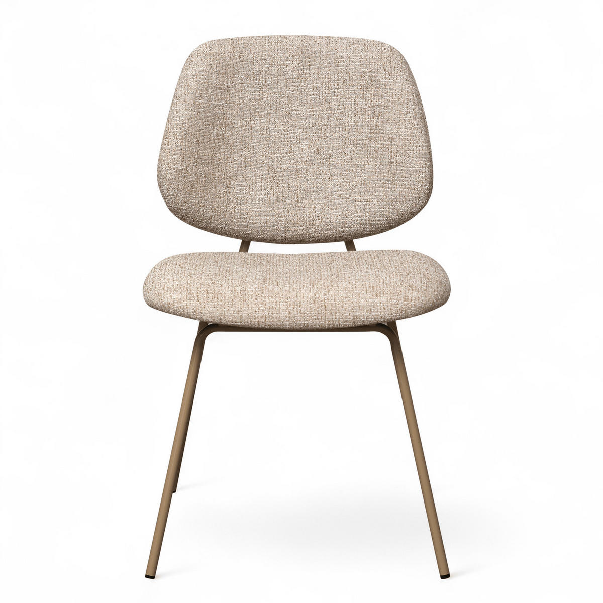 STUHL-SET 2 Stück in Teddystoff Beige - Beige/Schwarz, Textil/Metall (50/82/58cm) - Furnhouse