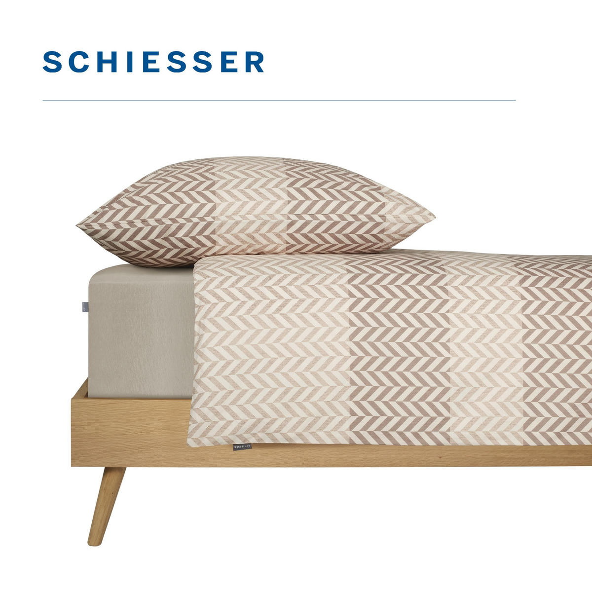 BETTWÄSCHESET Maribel - Renforcé - 2-teilig - 135 x 200 cm - Taupe - Taupe, Textil (135/200cm) - SCHIESSER