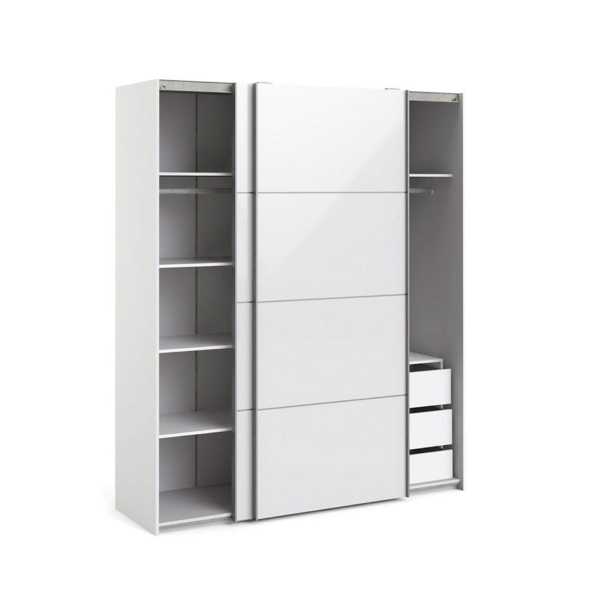 GARDEROBENSCHRANK weiß - Weiß, Holzwerkstoff (182/220/62cm) - ebuy24