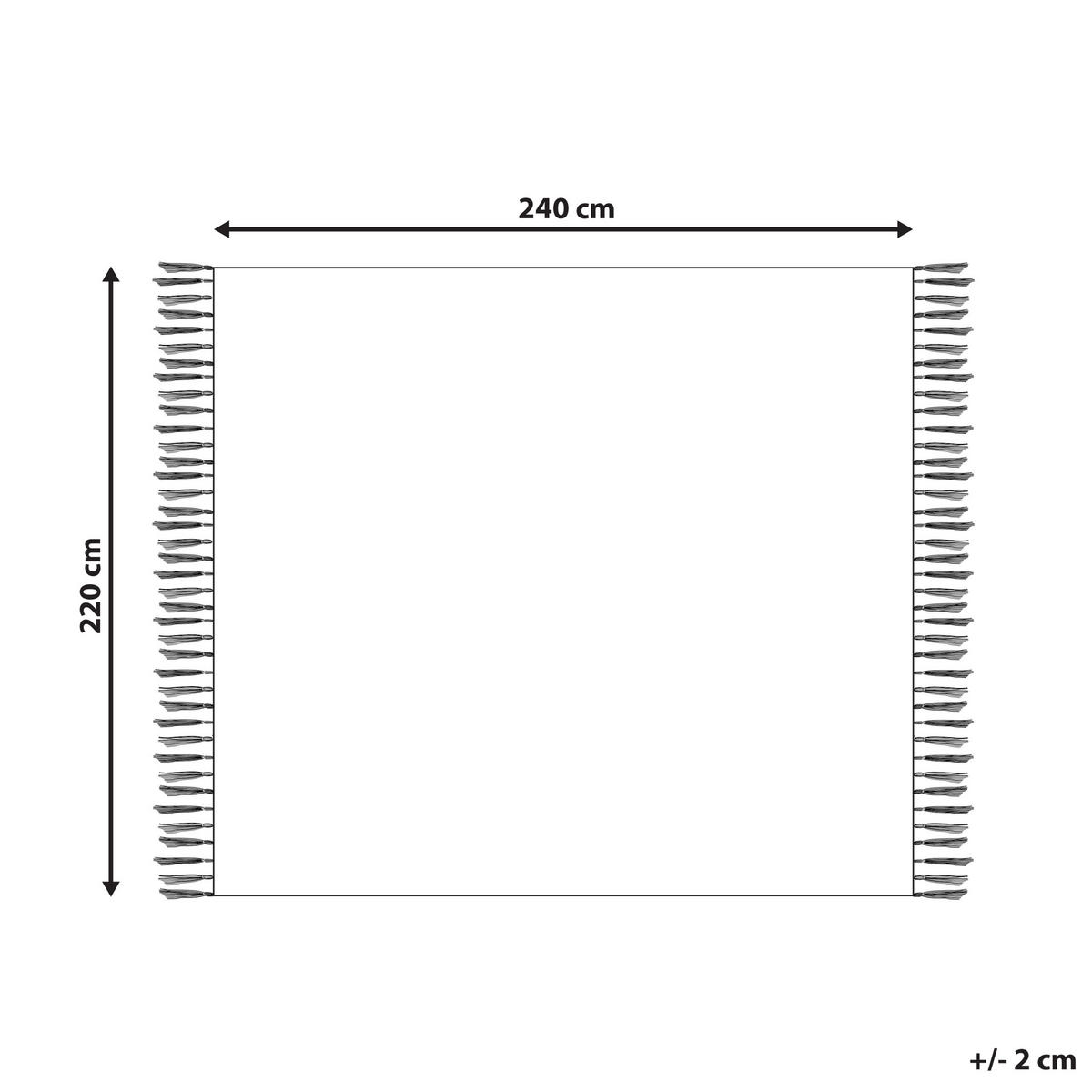 DECKE Schwarz 220/240 cm Chyama - Schwarz/Weiß, Textil (220/240cm) - Beliani