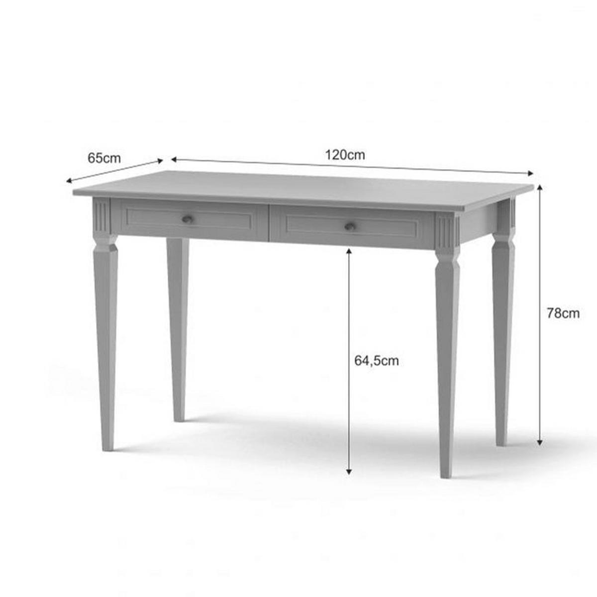 PISAĆI STOL Sivi - siva, drvni materijal (120/65/78cm) - Petits-meubles