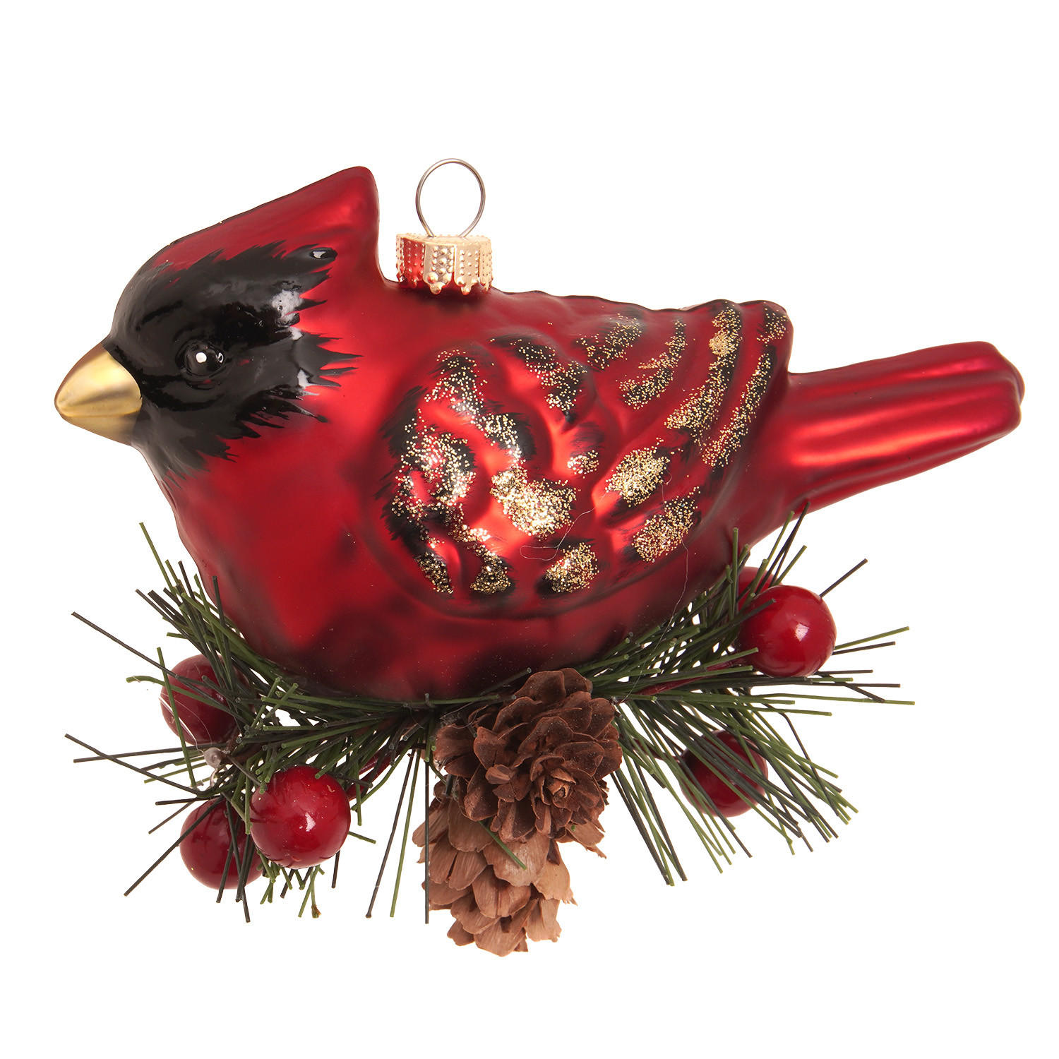 Krebs Glas Lauscha Christbaumschmuck Rot 7x10x13 cm